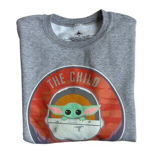 Disney "The Child" Baby Yoda Grey Sweatshirt - Size Small